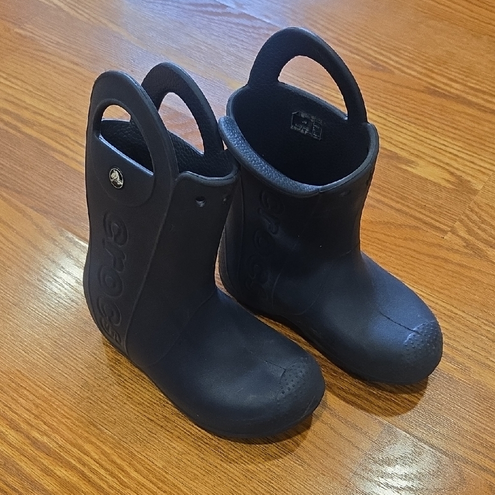 CROCS Kids Navy Rain Boots